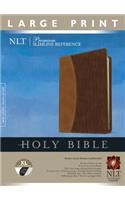 Premium Slimline Reference Bible-NLT-Large Print: New Living Translation Brown Gator / Brown Leatherlike Premium Slimline Reference