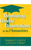 Developing Quality Dissertations in the Humanities