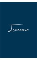 Irenaeus: notebook with the name on the cover, notebook for notes, Journaling