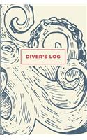 Scuba Diver Log Book: Track & Record 100 Dives - Cool Vintage Octopus