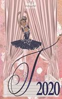 2020 Weekly Planner - Ballerina Princess Monogram Initial Letter 