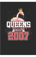 Queens Are Born In 2007: Small Lined Notebook - Birthday Gift or Anniversary Gift Idea