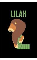 Lilah: Journal (Diary, Notebook) Personalized Custom Name Alphabet Lion Birthday Gift for Girls