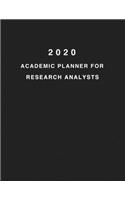 2020 Academic Planner For Research Analysts