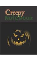 Creepy Notebook: Composition Book with Halloween Theme, Notes for School, Journal Gift for Diary Creative Writing (volume 17)