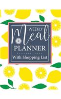 meal planner with shopping list track and plan your meals weekly for diet weight loss: 8.5" x 11" meal planner and grocery list weekly Printable Planning Sheets, Shopping List Printable, Meal Plan Printable (Volume 1)