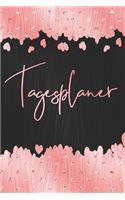 Tagesplaner: Schwarz Rosegold Herzchen Design I Terminkalender, wichtige Ziele, tägliche To-Do-Liste, Zeit- und Ideenmanagement, Notizen I Journal für privaten &