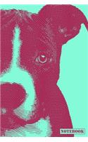 Notebook: American Staffordshire Bull Terrier Notebook (Blue)