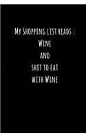 My Shopping list reads