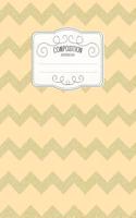 Composition Notebook: Kawaii College Ruled Narrow Line Comp Books for School - Chevron Tangy Gold(18 Pastel Cute Journals for Students)