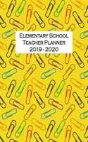 Elementary School Teacher Planner 2019 - 2020: Student Roster - Lesson Organizer - Weekly Time Management - Teaching Curriculm Calendar Gift Notebook - Yellow Paperclips