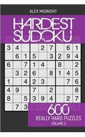Hardest Sudoku: 600 Really Hard Puzzles: Relaxing Hard Sudoku Puzzles