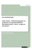 Duale Schule - Mittelstufe geprägt von politischen und gesellschaftlichen Ideologien gestern - heute - morgen in Österreich!