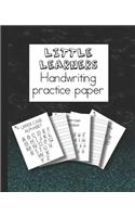 Little learners handwriting practice paper: Learning notebook for young children to practice printed handwriting to support confidence in writing, storytelling and copywork - Black and green g