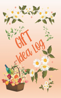 Gift Idea Log: Elegant Lite Orange Cover with Birds & Flowers - Plan Your Gifts for Upcoming Events Celebrations Birthdays Anniversaries Christmas - Write All Gift