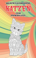 Malbuch für Erwachsene - Einfaches Level - Tiere - Katzen
