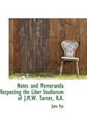 Notes and Memoranda Respecting the Liber Studiorum of J.M.W. Turner, R.A.