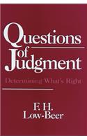 Questions of Judgment
