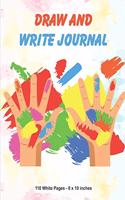 Draw And Write Journal 110 White Pages 8x10 inches