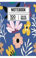 Notebook 100 Sheets College Ruled