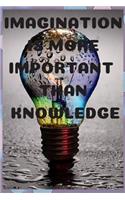 Imagination Is More Important Than Knowledge: Notebook Paper in a line 120 pages.Perfect gift idea .Universal, unconventional, motivating for everyone.