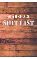 Marsha's Shit List: Dot Bullet Wood Notebook/Journal