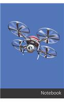 Notebook: Drone themed ruled Notebook / Journal / Diary / Composition Book / Planner / Log Book / Notes - 6 x 9 inches (15,24 x 22,86 cm), 110 wide ruled page
