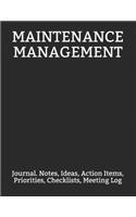 Maintenance Management