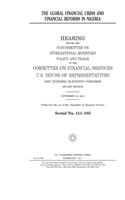 The Global Financial Crisis and financial reforms in Nigeria