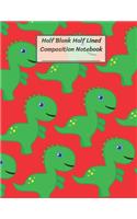 Half Blank Half Lined Composition Notebook