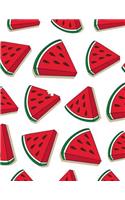 Watermelon Notebook Blank: 3D Red Fruit Sketchbook Blank Paper Book Unlined Unruled Sheet Drawing Sketching Doodle Doodling Painting Journal Sticker For Kid Women Teen Girl Pr