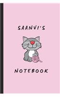 Saanvi's Notebook: Personalized Journal for a Girl Named Saanvi