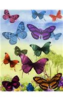 Sketchbook: Large Sketchbook, Butterfly Cover, 120 Blank Pages, 8.5 by 11