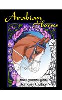 Arabian Horses Adult Coloring Book