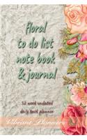 Floral to Do List Note Book & Journal