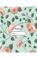 Notebook: My Note My Idea,8 x 10, 110 pages: Roses: (School Notebooks)