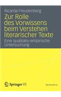 Zur Rolle Des Vorwissens Beim Verstehen Literarischer Texte