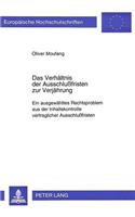 Das Verhaeltnis der Ausschlufristen zur Verjaehrung