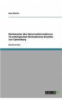 Denkmuster des Universalienrealismus im ontologischen Gottesbeweis Anselms von Canterbury: (German)