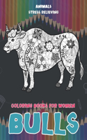 Stress Relieving Coloring Books for Women - Animals - Bulls