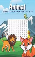 Animal Word Search Book For Kids 5-10