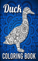 Duck Coloring Book: 40 Single-Sided Unique Duck Coloring Pages in Mandala Style with Intricate Patterns to Release Stress
