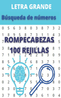 Letra grande Búsqueda de números Rompecabezas 100 rejillas