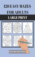 120 Easy Mazes for Adults
