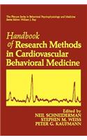 Handbook of Research Methods in Cardiovascular Behavioral Medicine