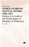 Sources in British Political History 1900-1951