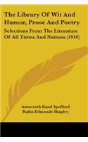 The Library Of Wit And Humor, Prose And Poetry