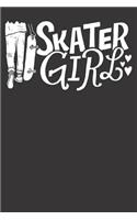 Notebook 6x9 120 Pages: College Ruled Skater Girl Skateboarding Skateboard Skating