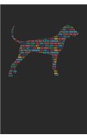 Bluetick Coonhound Journal - Bluetick Coonhound Notebook 'Word Cloud' - Gift for Bluetick Coonhound Lovers