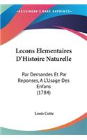 Lecons Elementaires D'Histoire Naturelle